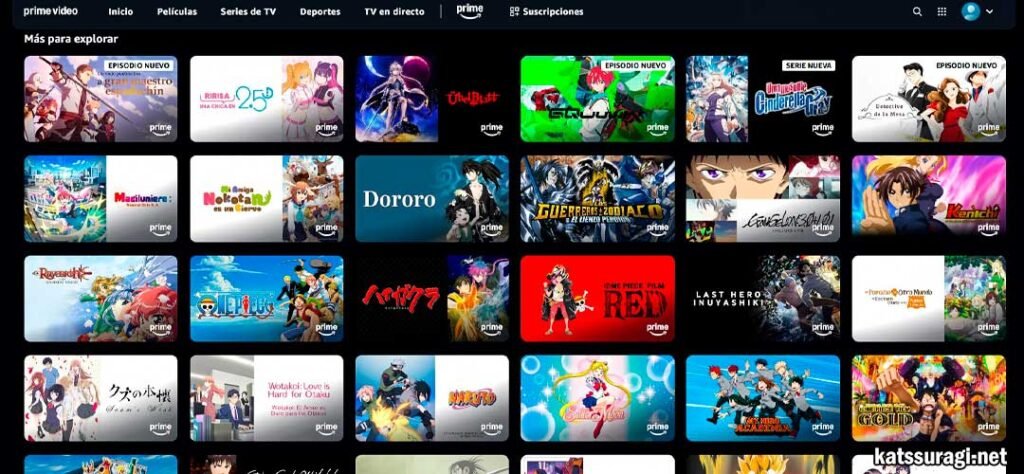 plataforma prime video para ver anime